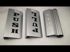 Placa de cobertura de porta de alumínio Alça de puxar e empurrar para acessórios de hardware de porta de vidro