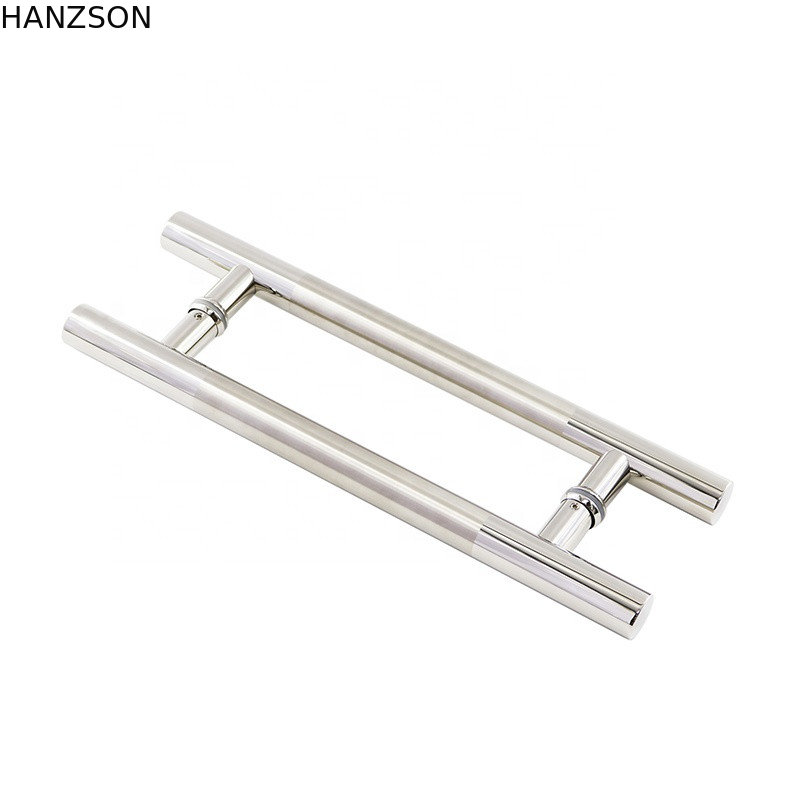 O puxador da porta de aço inoxidável da tração para a porta de vidro H dá forma ao diâmetro de 38mm 32mm 25mm