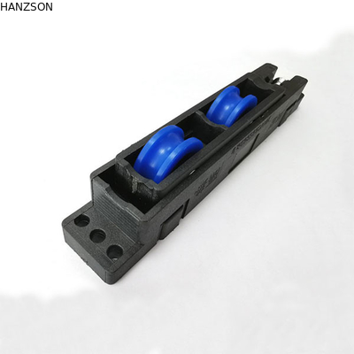 ODM de nylon ajustável do material plástico dos rolos da porta deslizante com rolamento do aço carbono