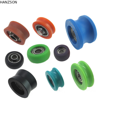 Deslizando a porta de nylon os rolos 0.02kg tornam mais pesado o projeto moderno do ODM da baixa fricção